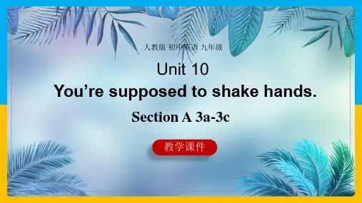 初中英语人教版九年级全册《Unit 10  SectionA  3a~3c》课件