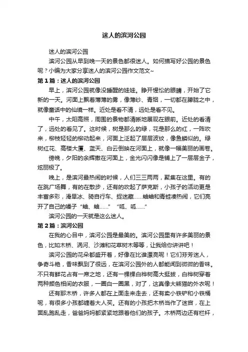 迷人的滨河公园