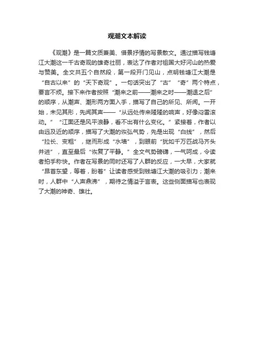 观潮文本解读