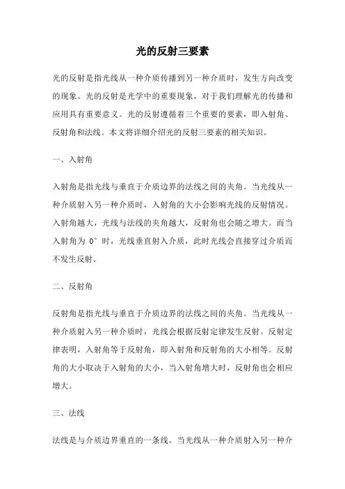 光的反射三要素