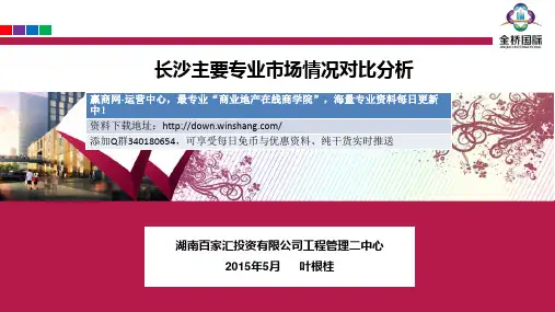 2015年5月长沙专业市场市调报告(含各专业市场租金