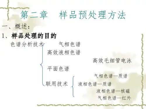 第二章  样品预处理方法