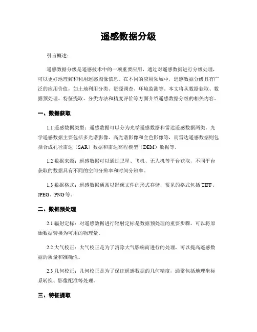 遥感数据分级