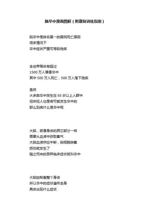 脑卒中漫画图解（附康复训练指南）