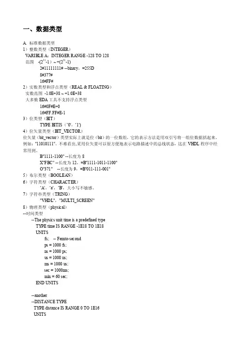 VHDL基本语法
