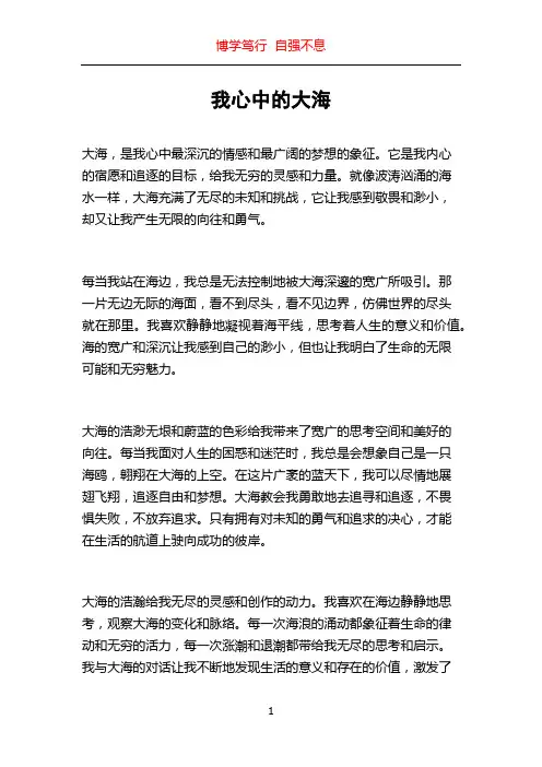 我心中的大海