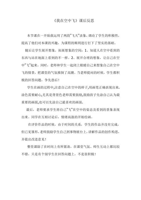 我在空中飞