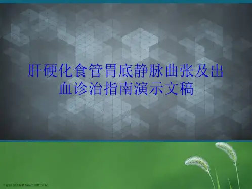 肝硬化食管胃底静脉曲张及出血诊治指南演示文稿