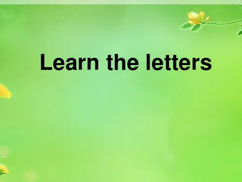 Learn the letters课件