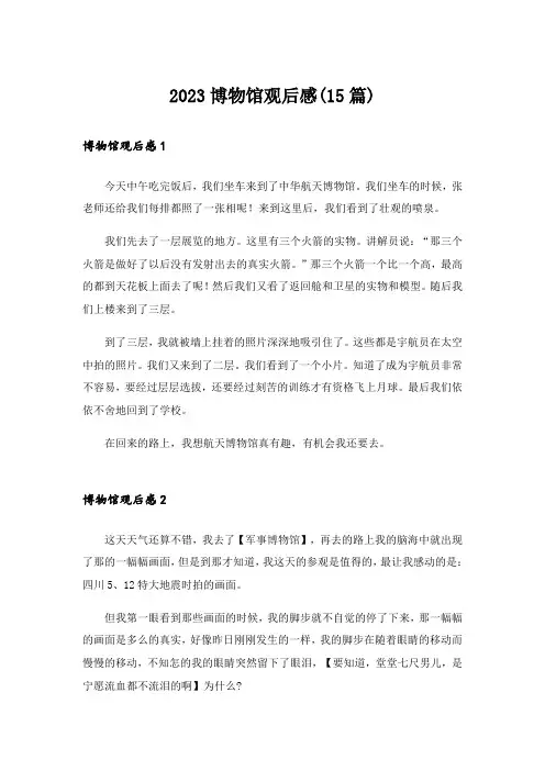 2023博物馆观后感(15篇)_1