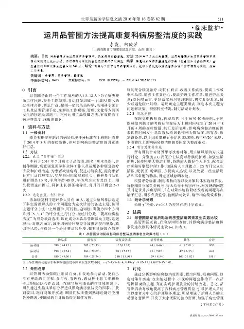 运用品管圈方法提高康复科病房整洁度的实践