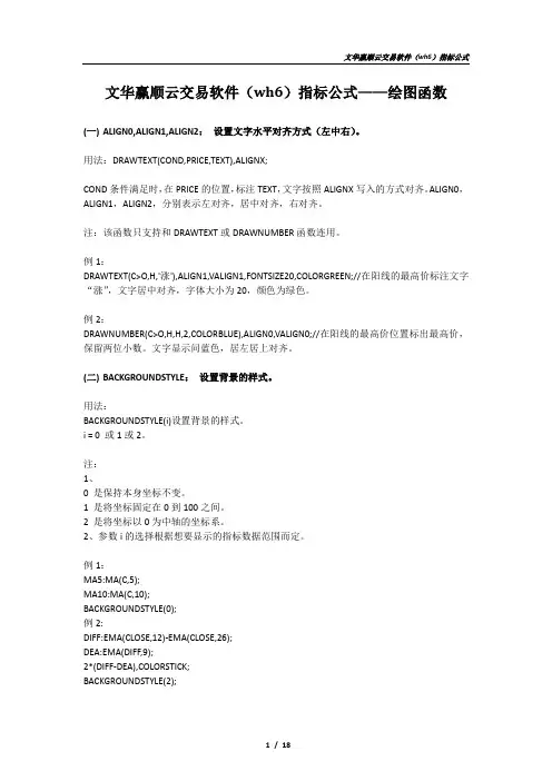 文华赢顺云交易软件(wh6)指标公式——绘图函数