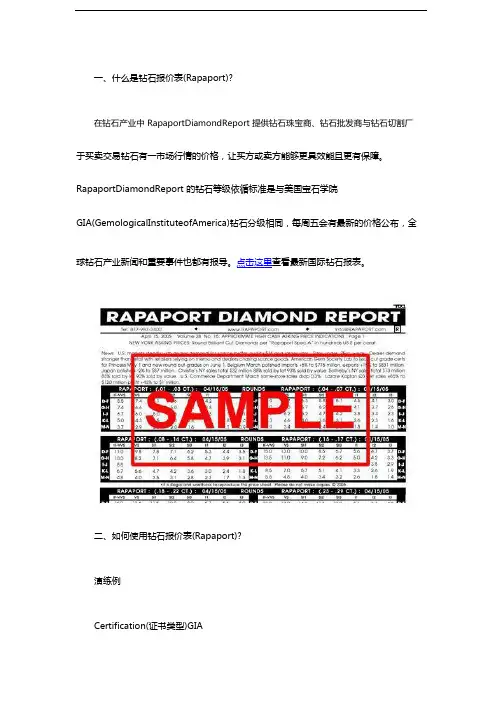 国际裸钻报价(中文版)
