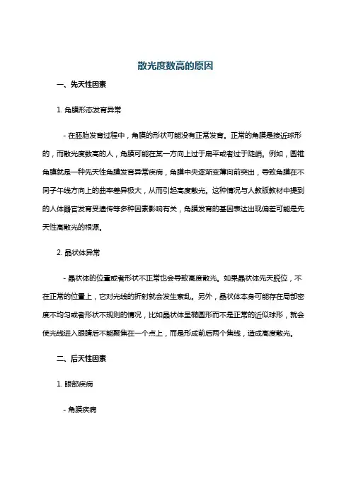 散光度数高的原因