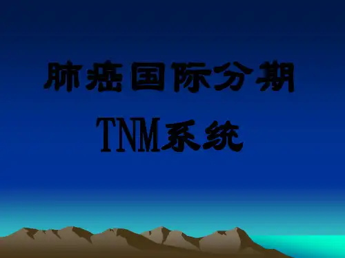 肺癌的国际TNM分期系统