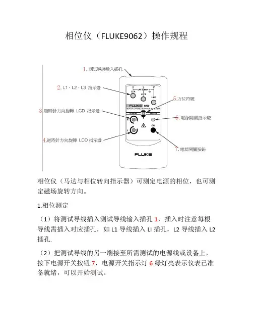 相位仪操作规程