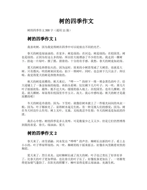 树的四季作文