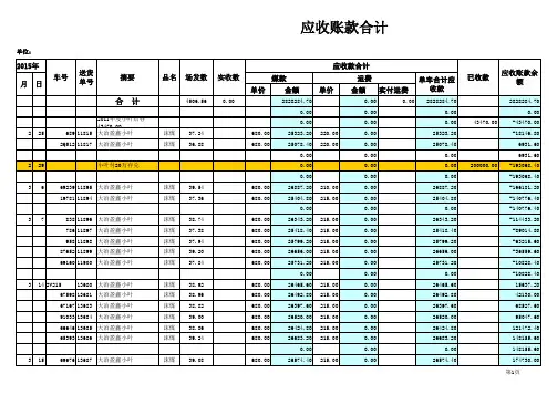 【精品完整模板】应收账款合计-Excel图表模板