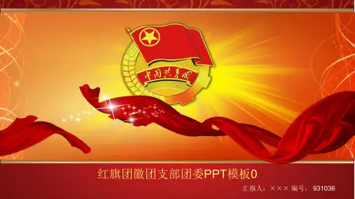 红旗团徽团支部团委PPT模板
