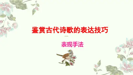 诗歌鉴赏之表达技巧(表现手法)课件(共24张ppt)  2023年中考语文一轮复习