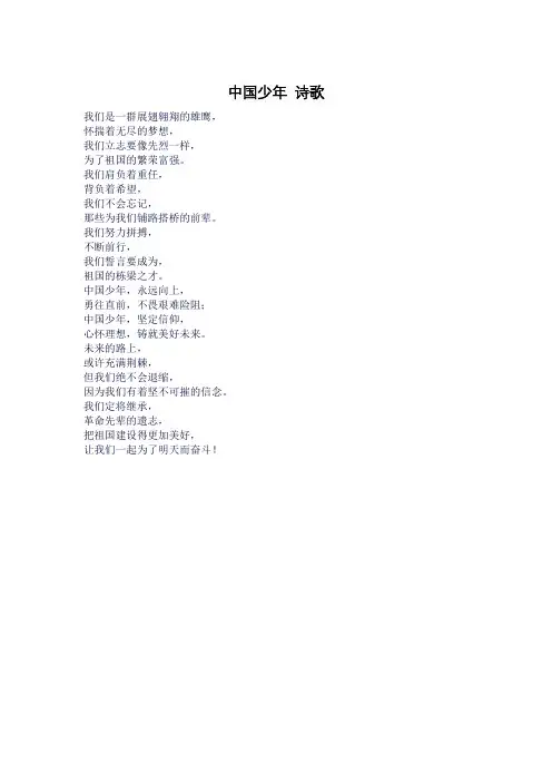 中国少年 诗歌