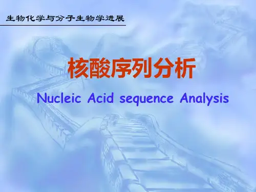 生物化学与分子生物学进展：核酸序列分析