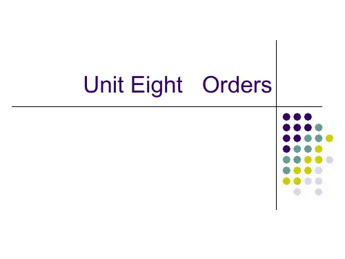 国际商务函电第七章：order