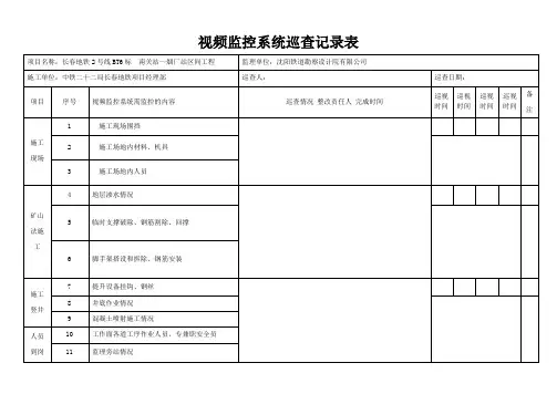 视频巡查记录