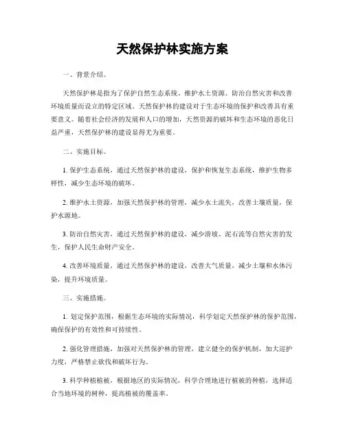 天然保护林实施方案
