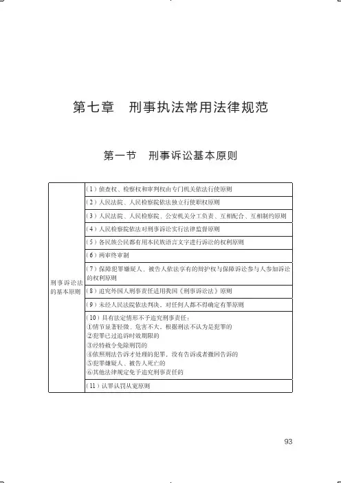公务员 人民警察公职人员招聘考试题库 知识点 刑事执法