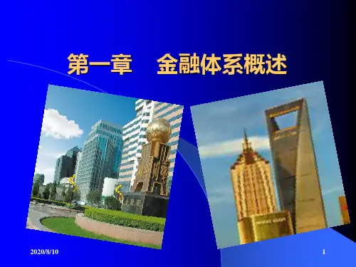 第一章 金融体系概述PPT课件