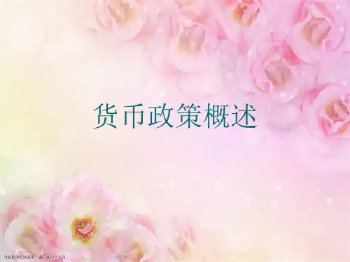 货币政策概述