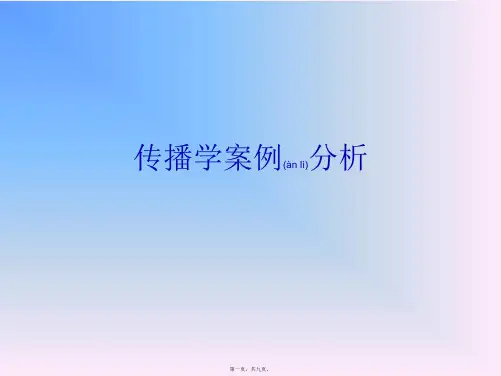 传播学案例分析