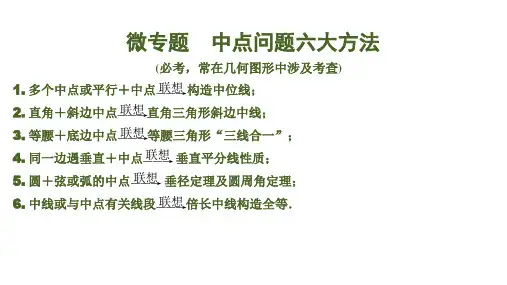 微专题  中点问题六大方法