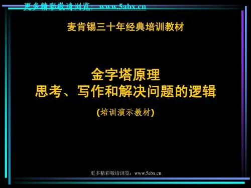 金字塔原理培训演示