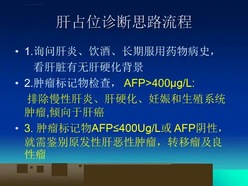 肝脏腺瘤的影像学表现-PPT课件