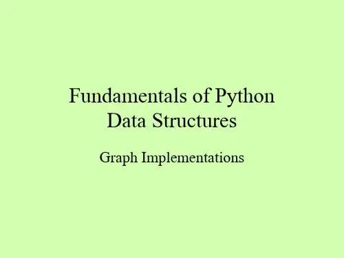 Python英文PPT课件：31-Graphs3