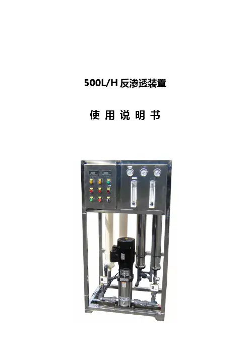 0.5吨单级RO装置