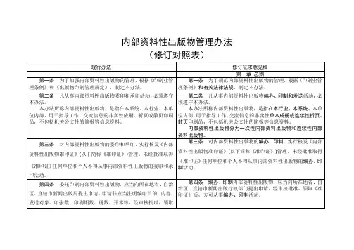 内部资料性出版物管理办法