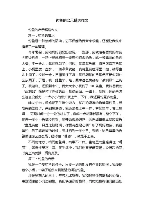 钓鱼的启示精选作文