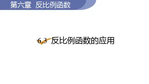 反比例函数的应用PPT