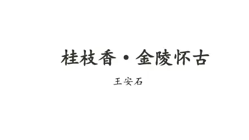 古诗词诵读《桂枝香 金陵怀古》课件(共28张ppt)统编版高中语文必修下册