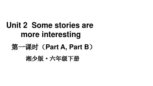 湘少版(三起)英语六年级下册Unit 2 Part A, Part B课件