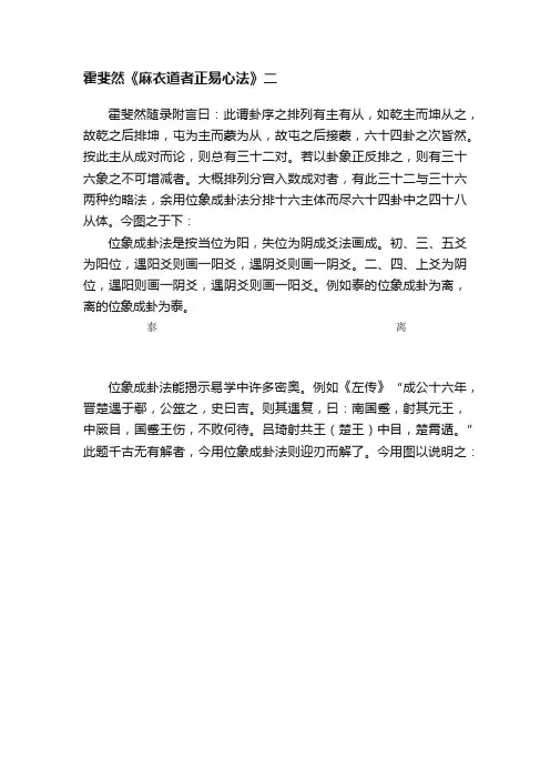 霍斐然《麻衣道者正易心法》二