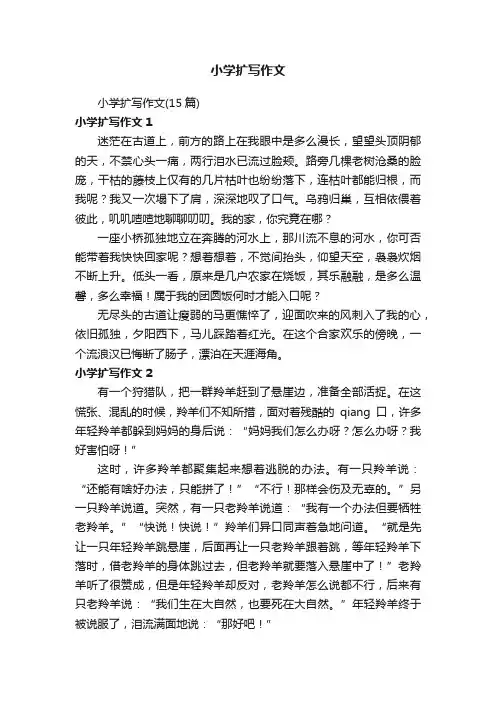 小学扩写作文
