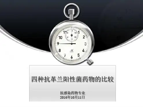 四种抗革兰阳性菌药物比较ppt课件