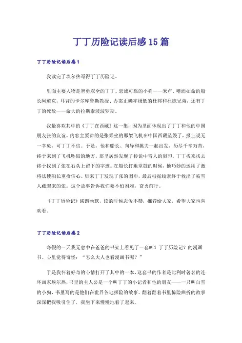 丁丁历险记读后感15篇