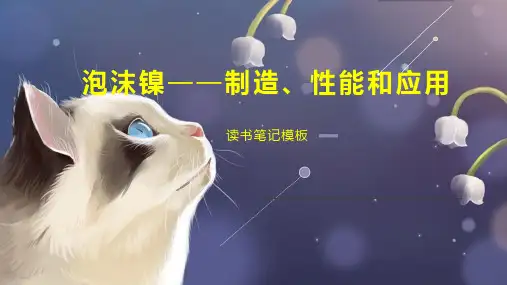 泡沫镍——制造、性能和应用