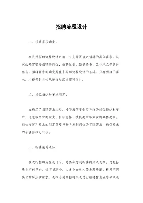 招聘流程设计