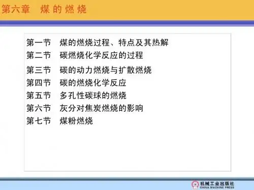 第六章 煤的燃烧